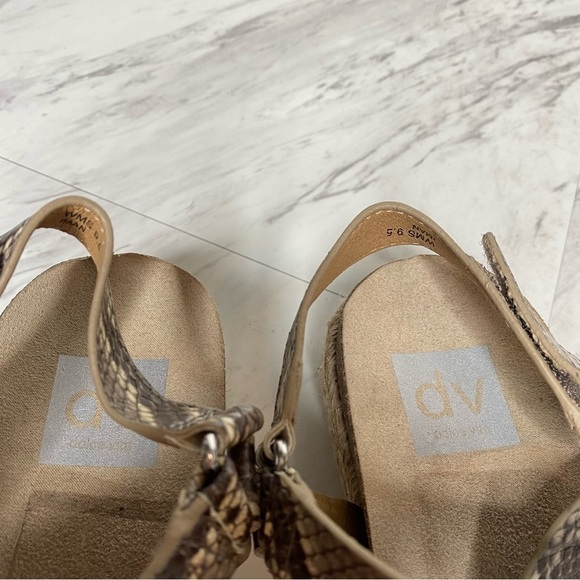 DV Dolce Vita Iman Espadrille Platform Snakeskin Sandal 9 1/2 - Picture 12 of 14